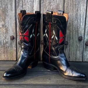 Rare Vintage 1950's ish Era Frye Butterfly 🦋 Inlay Women's Cowboy Boots